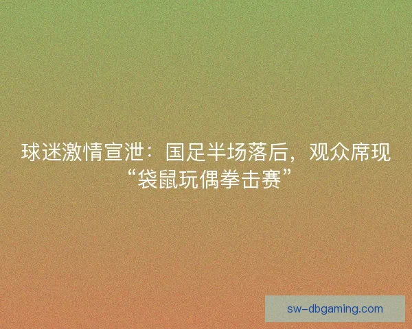 球迷激情宣泄：国足半场落后，观众席现 “袋鼠玩偶拳击赛”